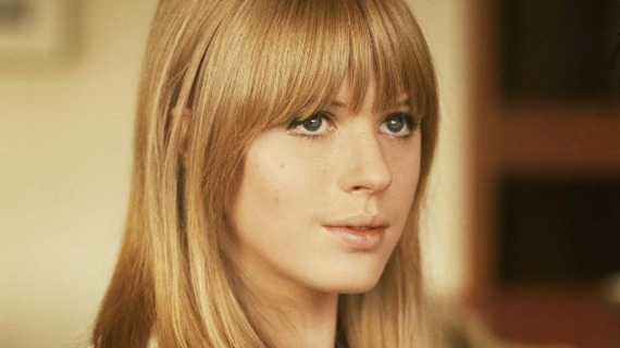 Marianne Faithfull, who has long, blonde hair, pictured in the 1960s.